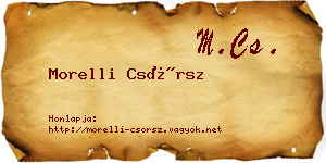 Morelli Csörsz névjegykártya